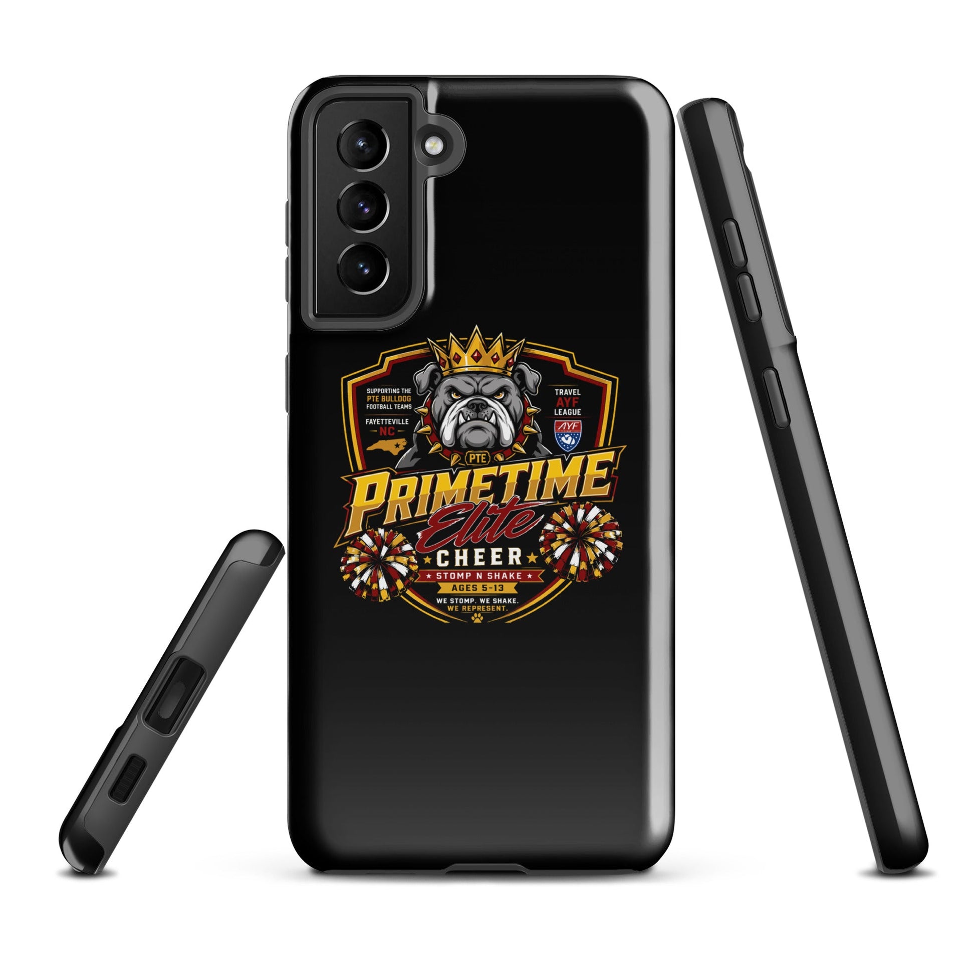 Tough Case for Samsung® | PTE Bulldog Cheer | Shield Logo