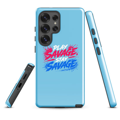 Tough Case for Samsung® | Savage Softball | Play Stay Logo