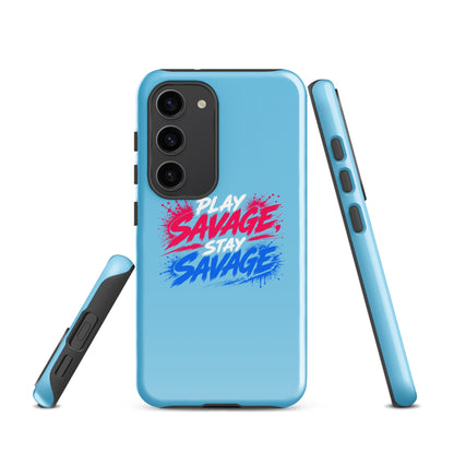 Tough Case for Samsung® | Savage Softball | Play Stay Logo