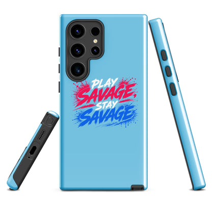 Tough Case for Samsung® | Savage Softball | Play Stay Logo