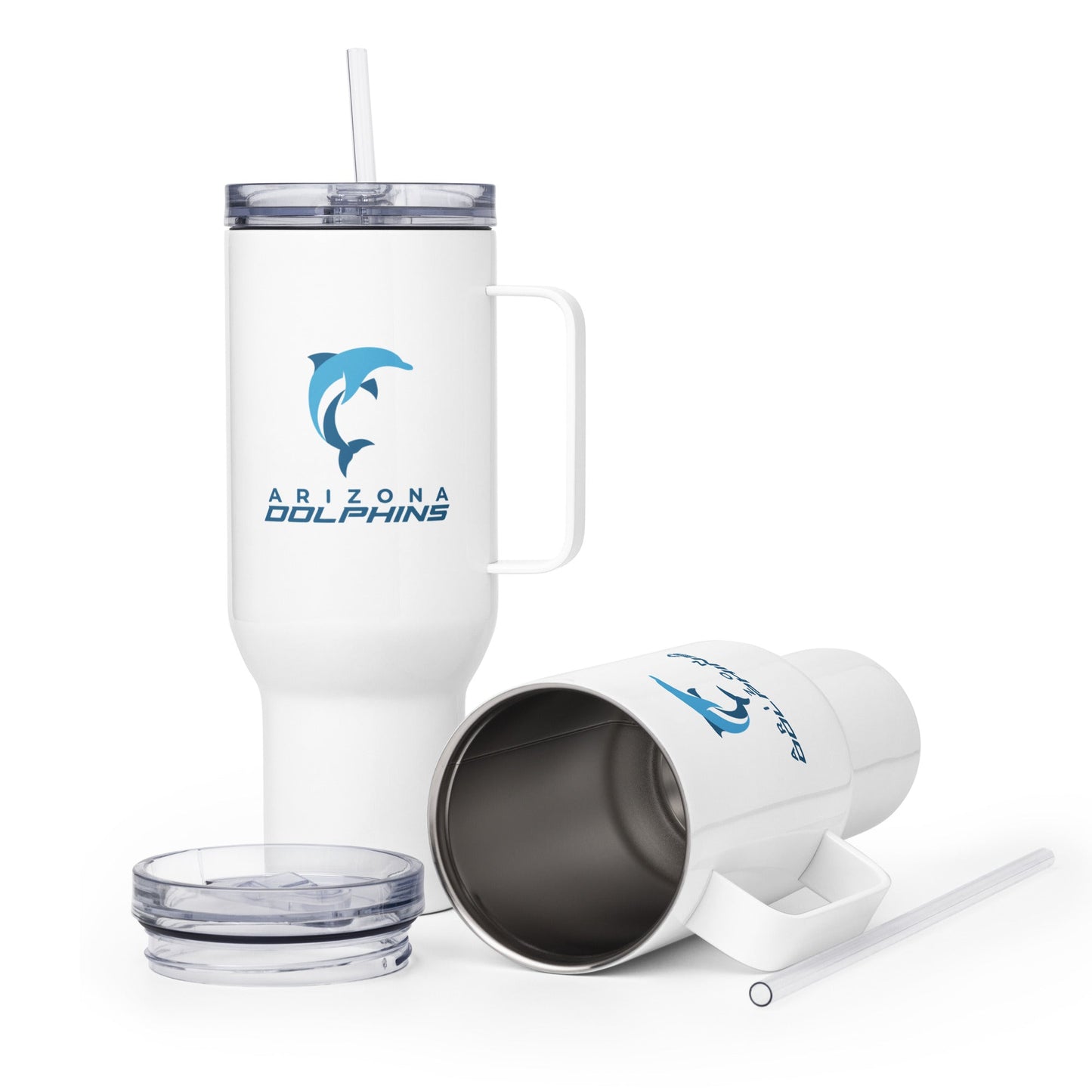 Travel Mug | Arizona Dolphins Swim Team | Vanguard Logo