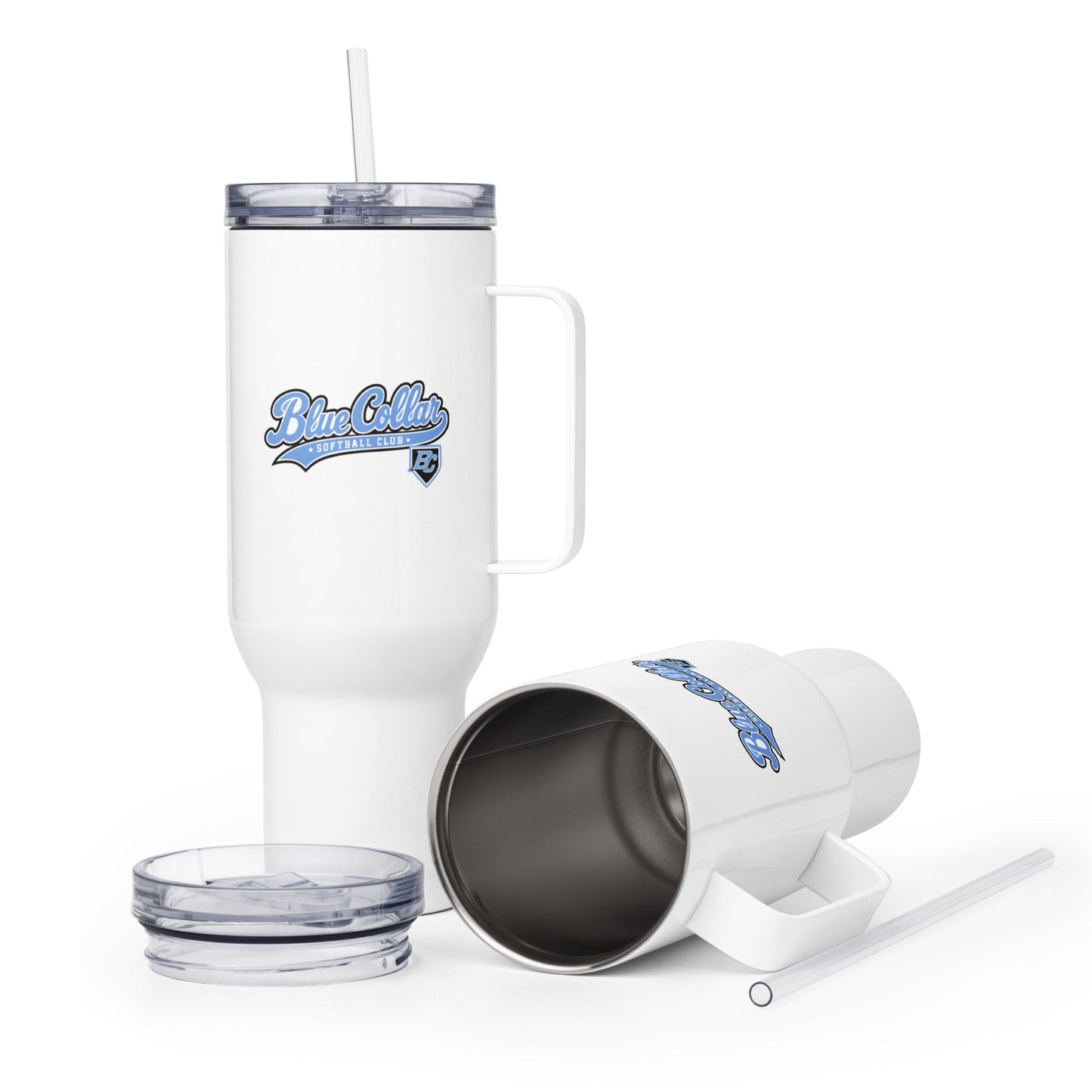 Travel Mug | Blue Collar Softball 2034 | Ironclad Logo