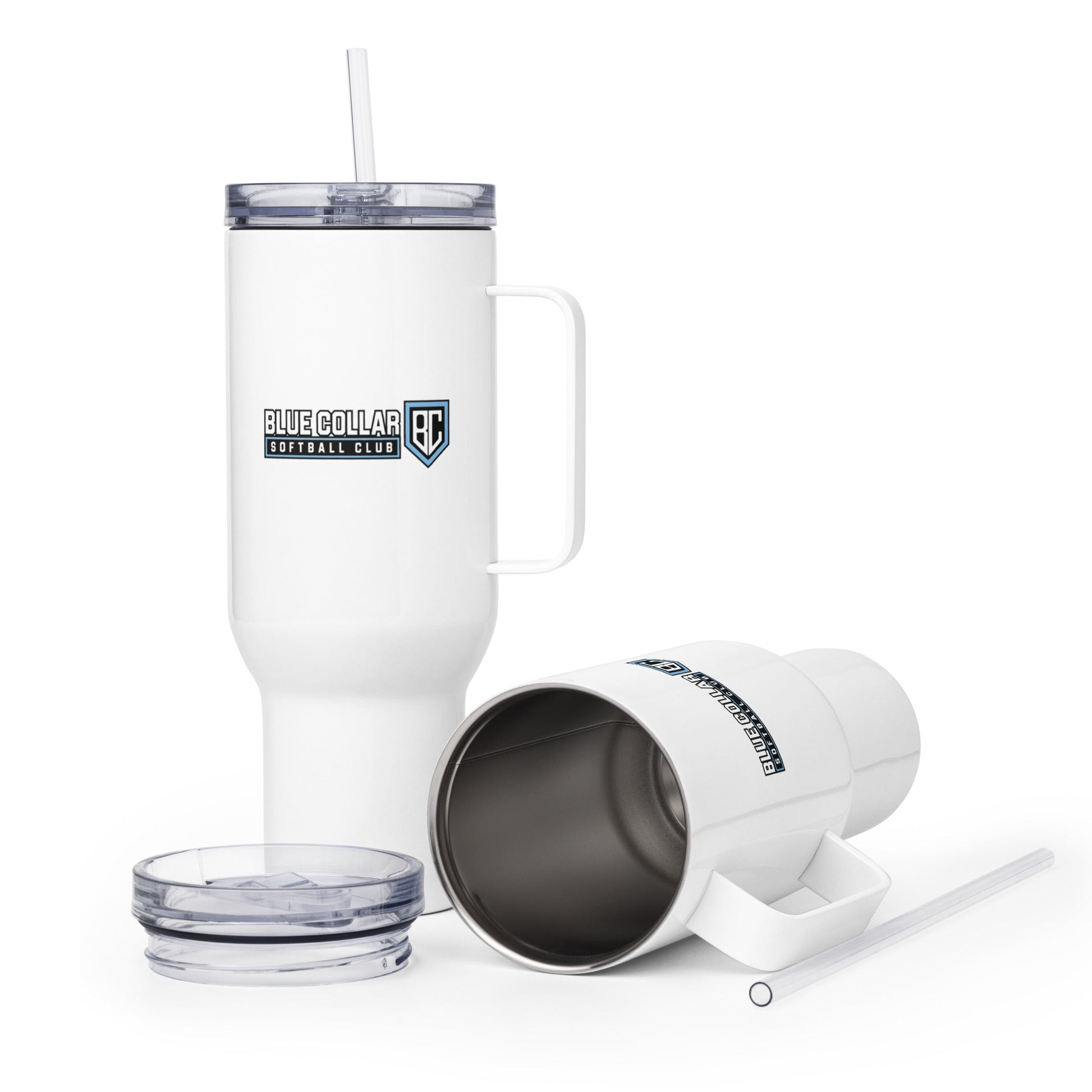 Travel Mug | Blue Collar Softball 2034 | Vanguard Logo