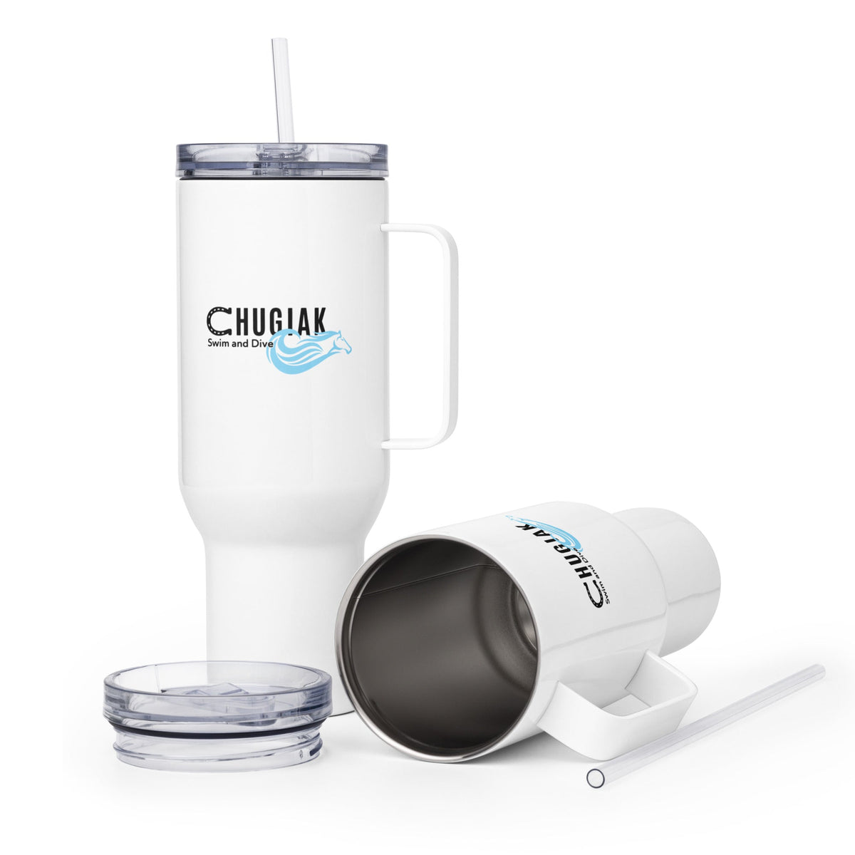 Travel Mug | Chugiak Mustang Swim & Dive | Crest Logo