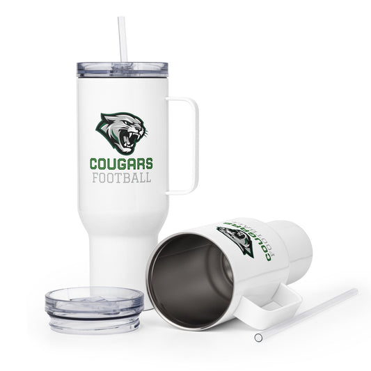 Travel Mug | Colts Neck Cougars | Youth Tackle Football (AYF) | Strike Mascot Logo