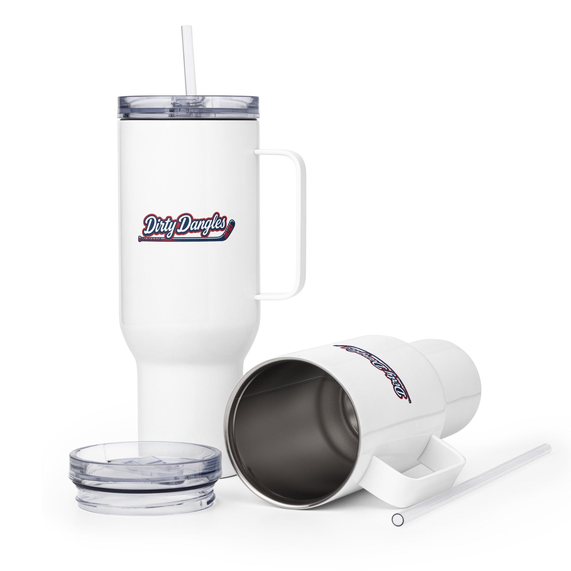 Travel Mug | Dirty Dangles | Script Logo