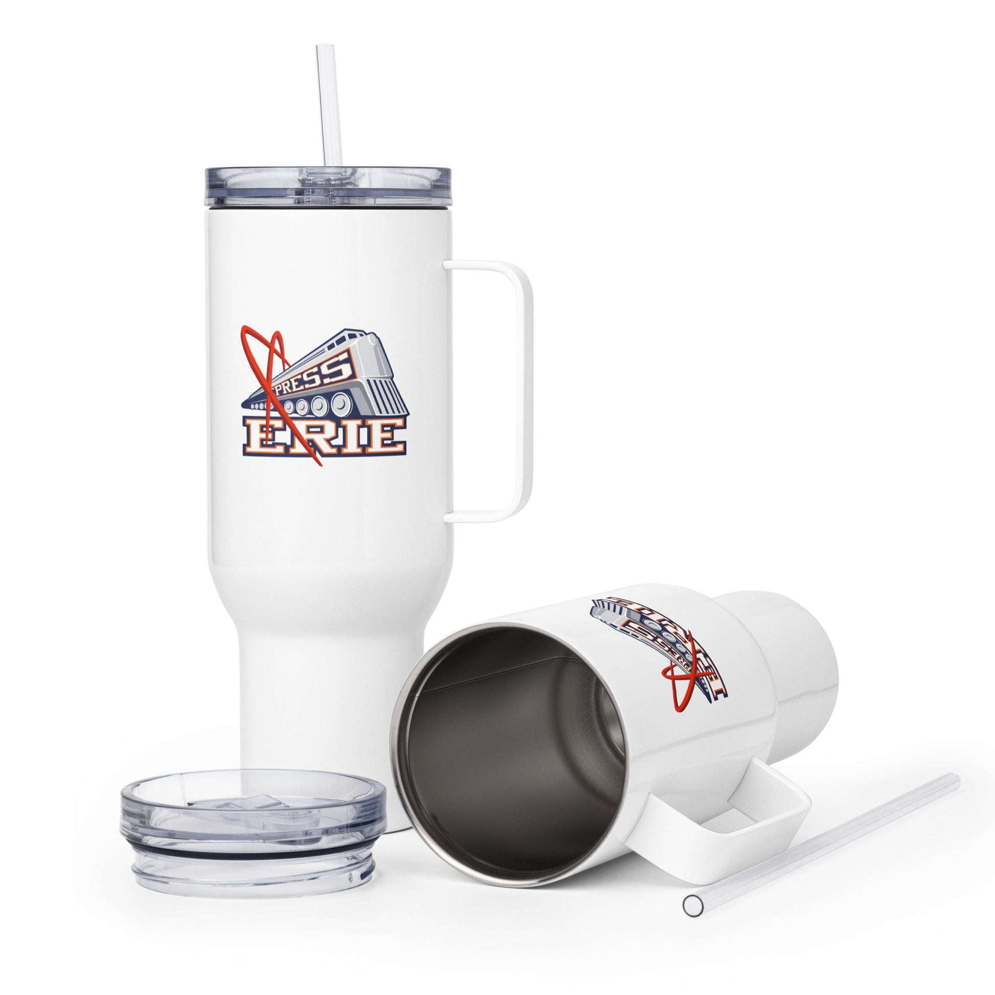 Travel Mug | Erie Express Football | Locomotive Logo