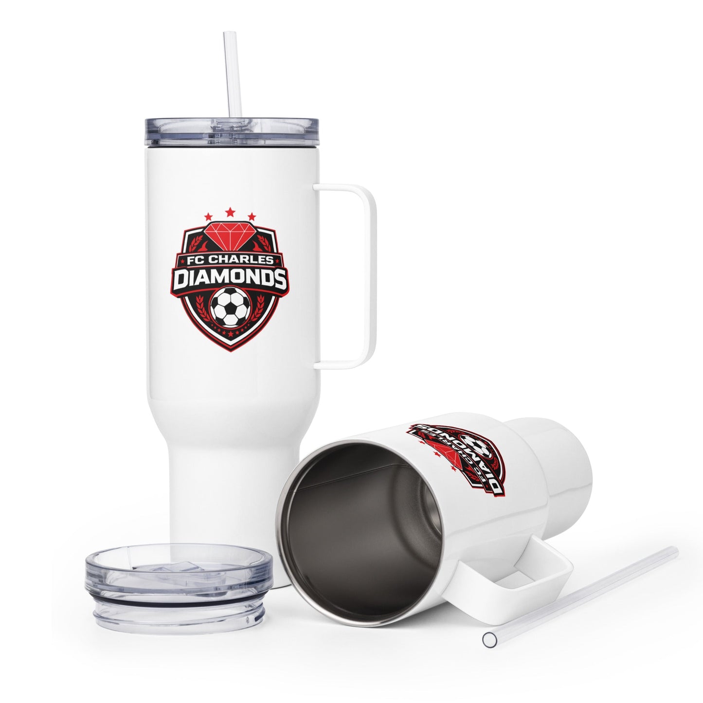 Travel Mug | FC Charles: Diamonds | Shield Logo