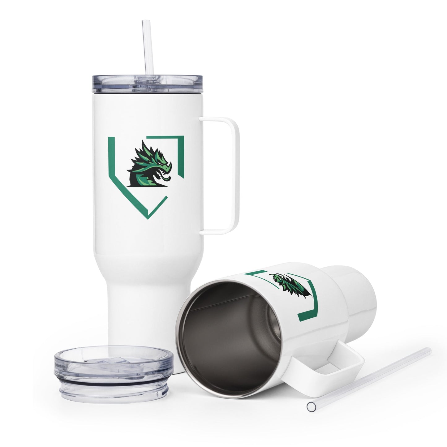 Travel Mug | John Cooper Baseball | Home Dragon Logo