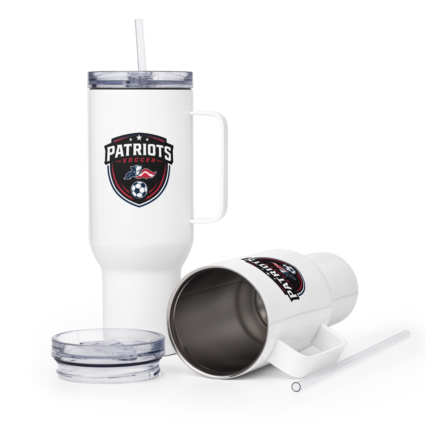 Travel Mug | LFMS Athletics | Patriots Soccer Logo