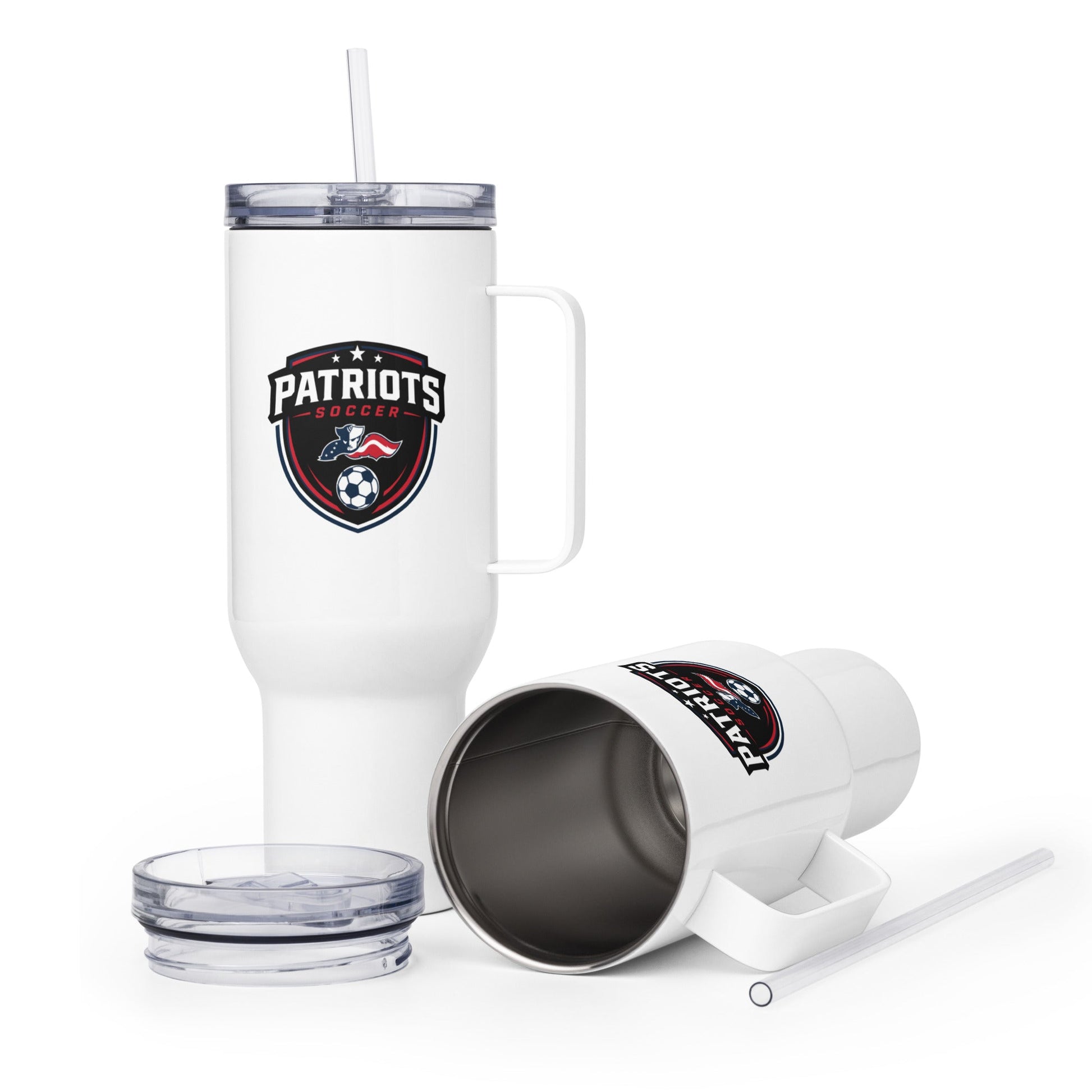 Travel Mug | LFMS Athletics | Patriots Soccer Logo