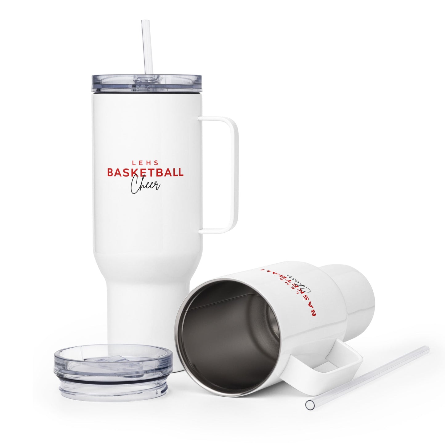 Travel Mug | Lynn English Cheerleading | Bulldogs Basketball Logo