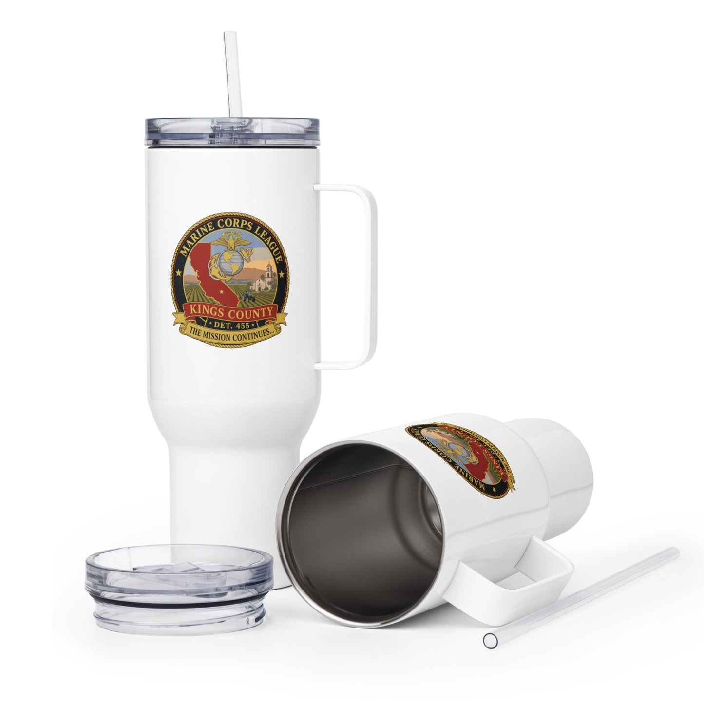 Travel Mug | Marine Corps League kings County Det 455 | Shield Logo