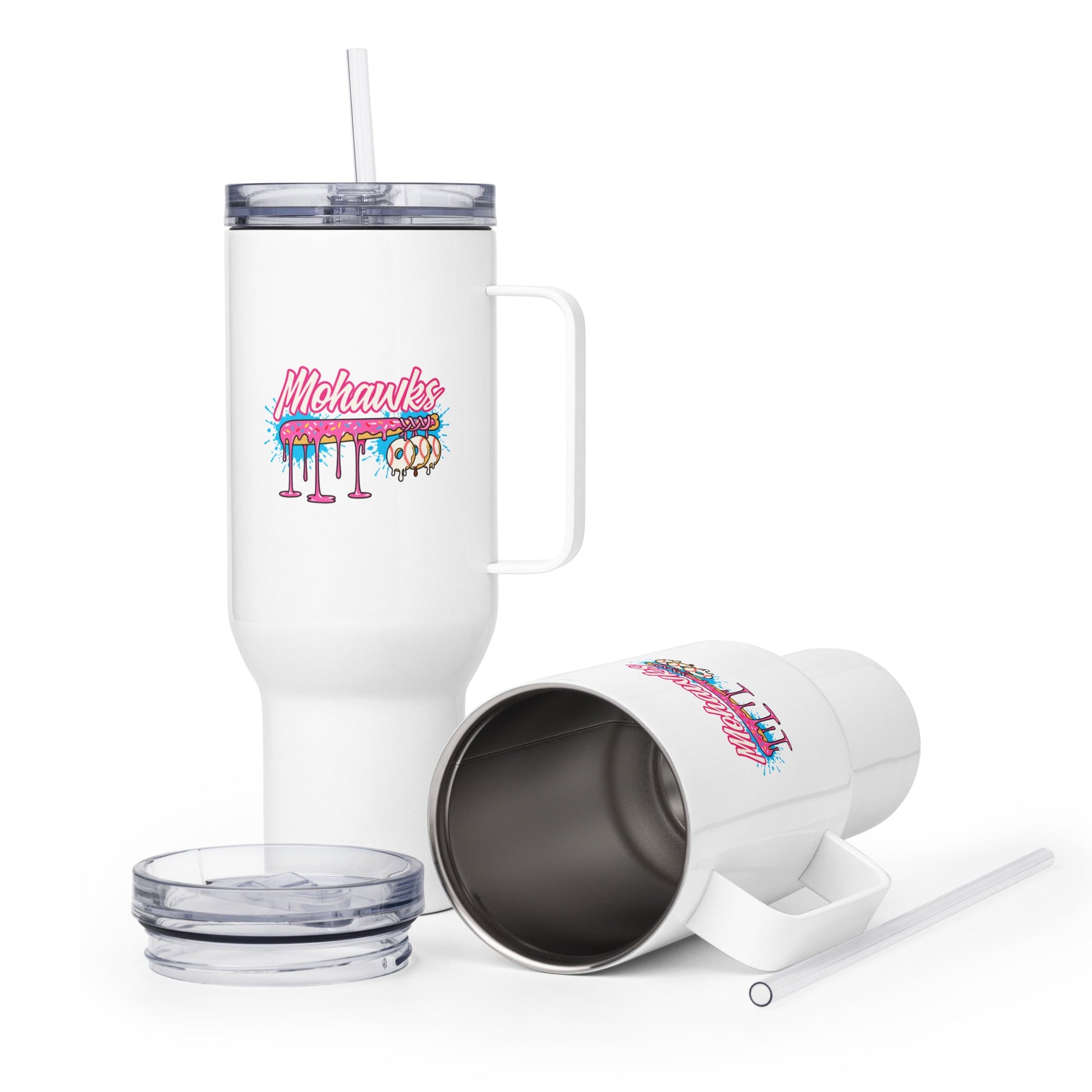 Travel Mug | Mohawks | Pink Batters Logo