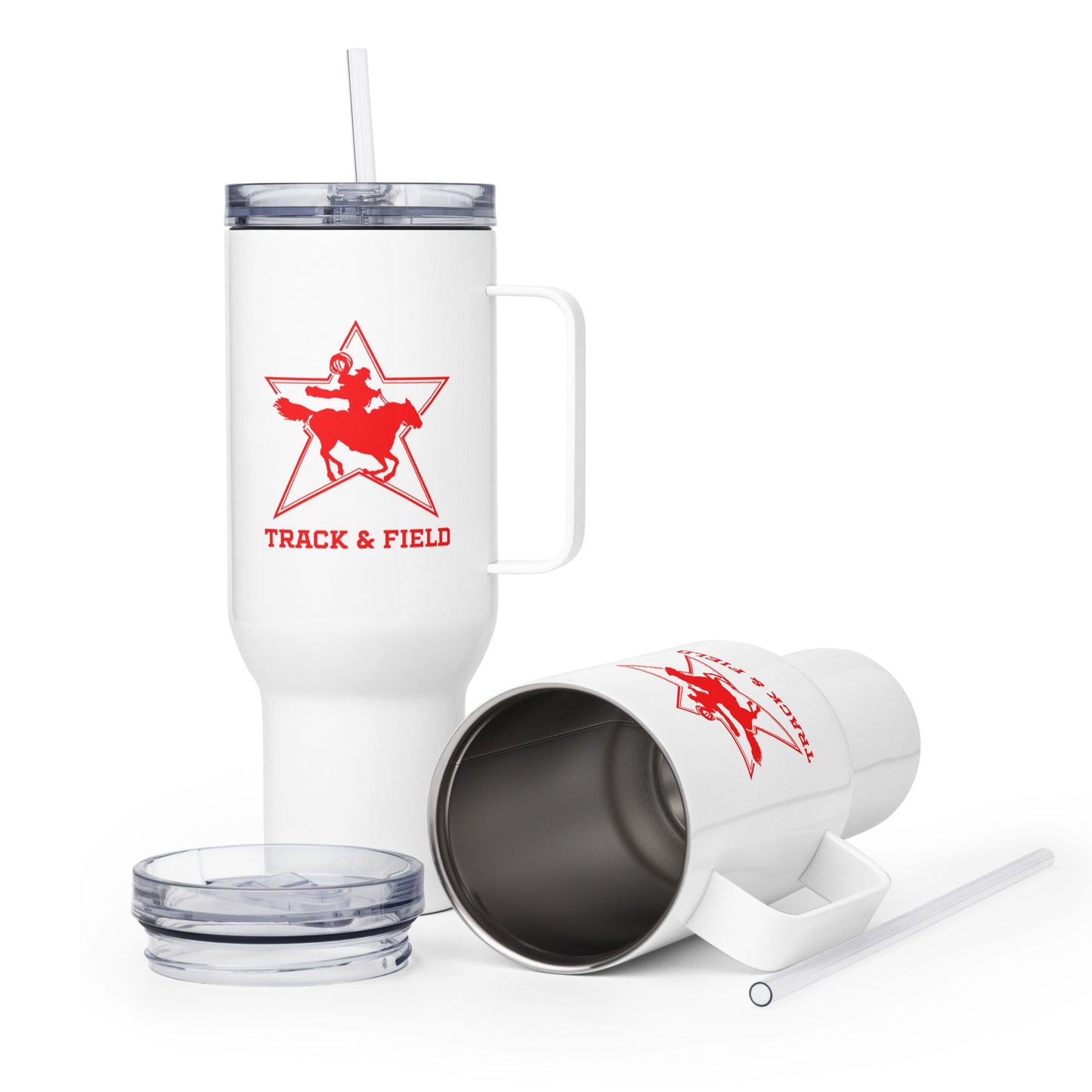 Travel Mug | North Lake Track and Field | Cowboy T&F Logo