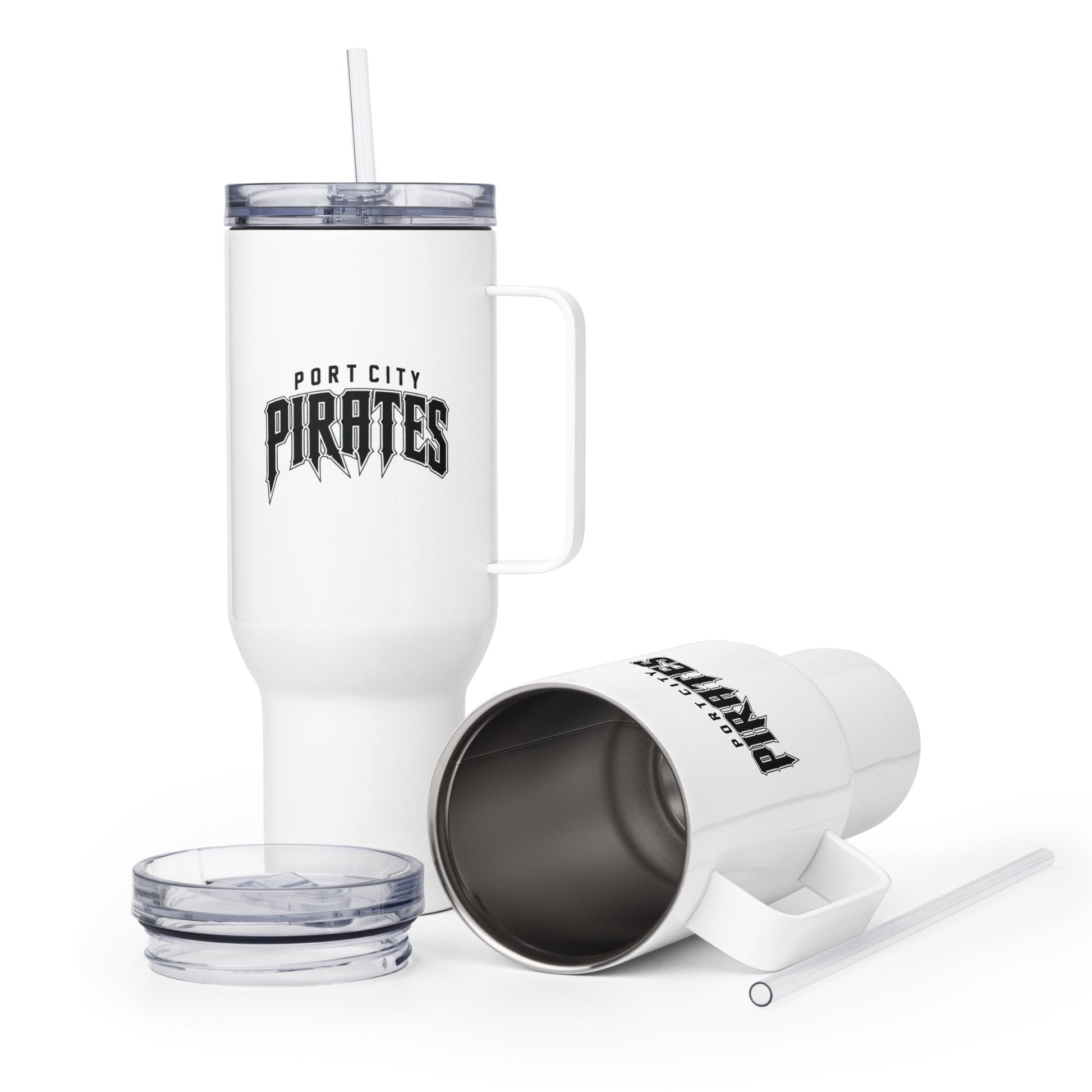 Travel Mug | Port City Pirates | Script Logo