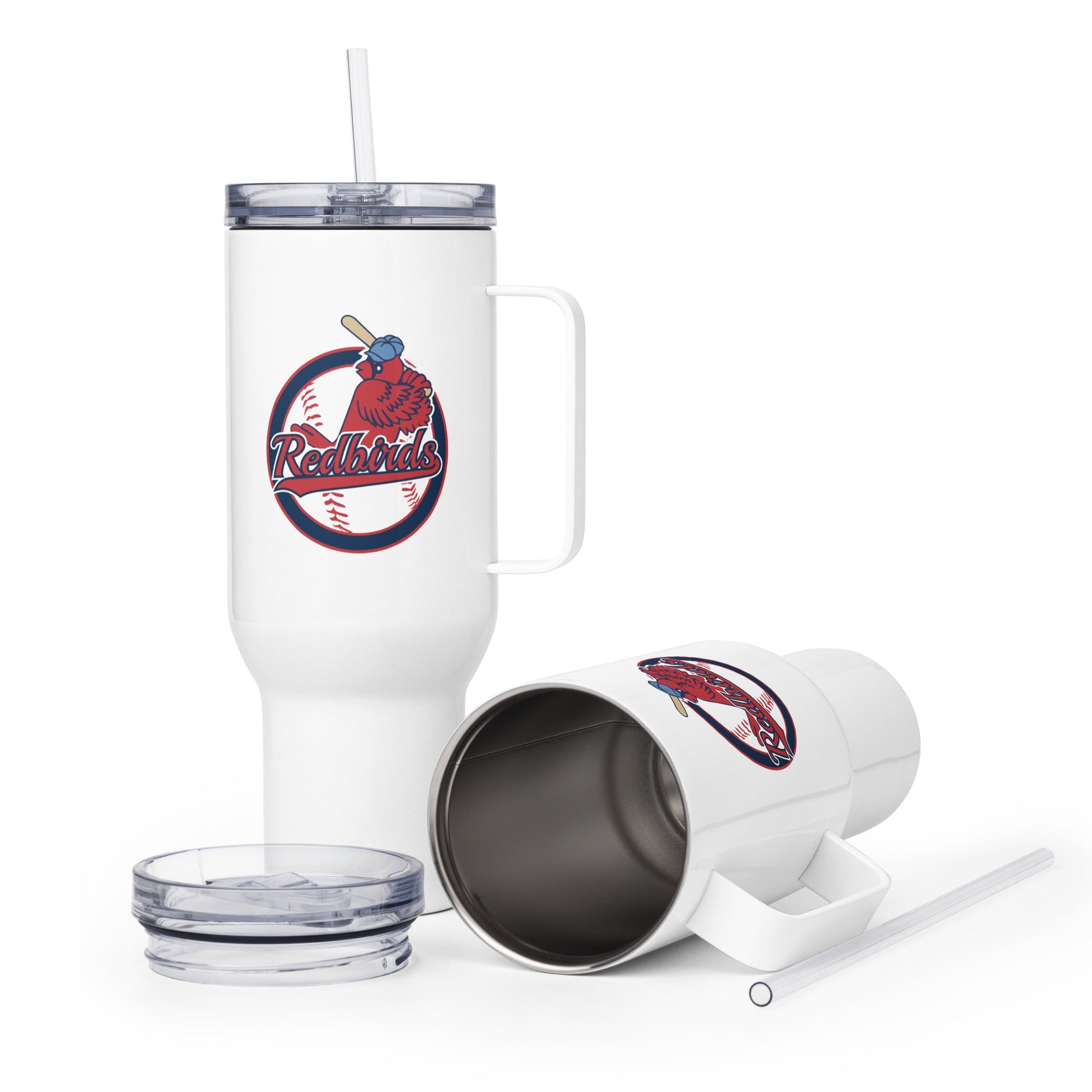 Travel Mug | Redbirds | Vintage Badge Logo