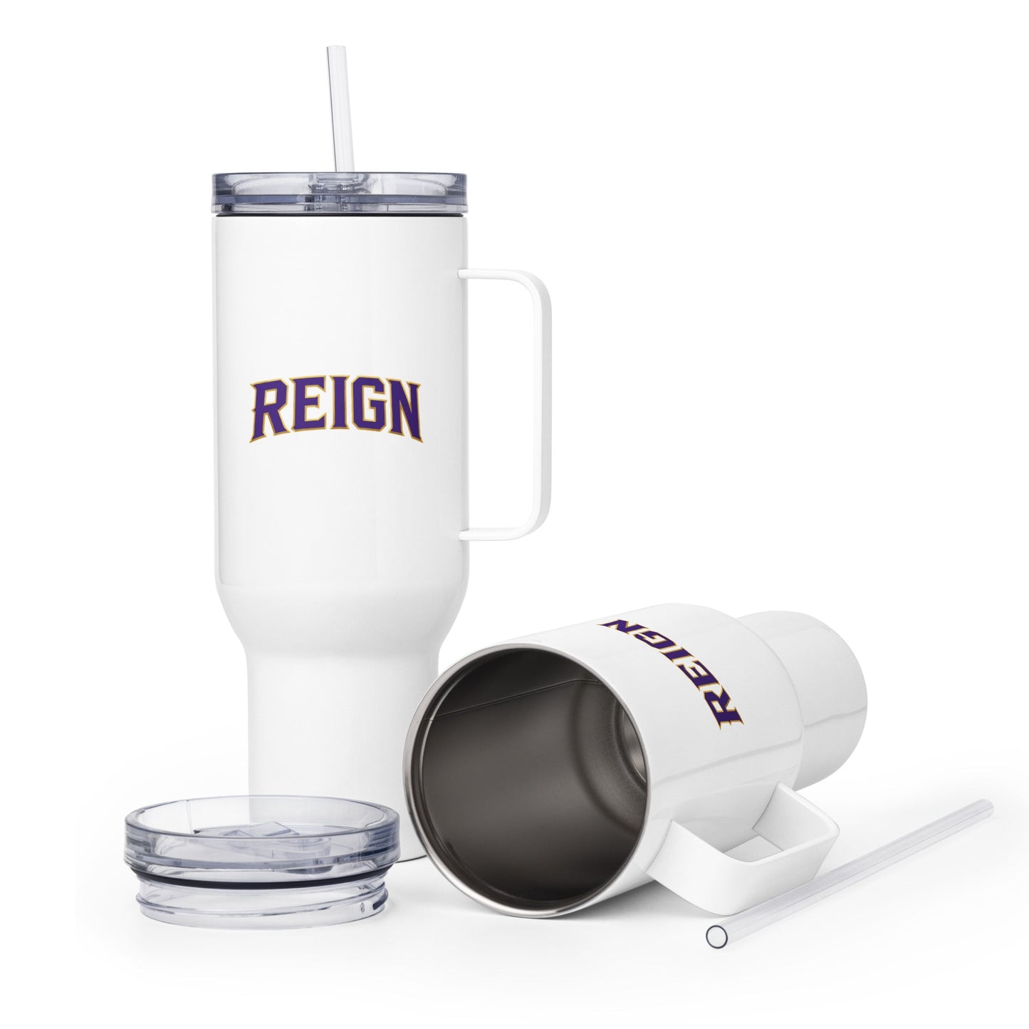 Travel Mug | REIGN 10U Softball | Modern Script Logo
