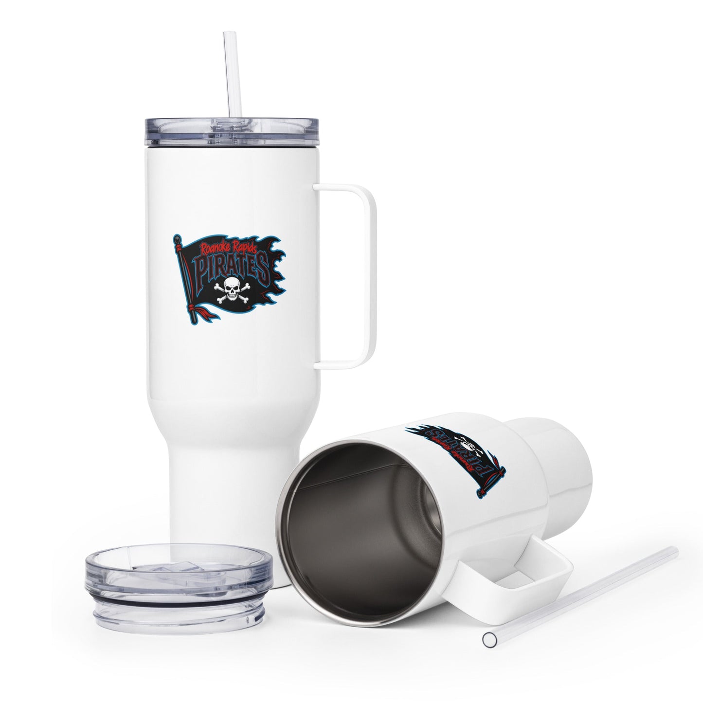Travel Mug | Roanoke Rapids Pirates | Blackwave Flag Logo