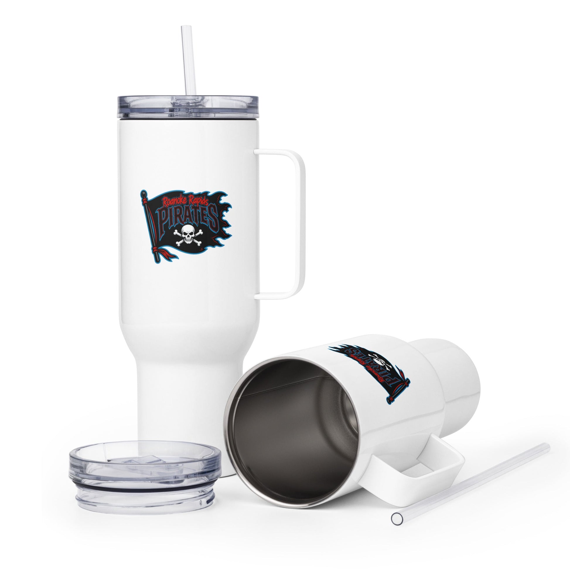 Travel Mug | Roanoke Rapids Pirates | Blackwave Flag Logo