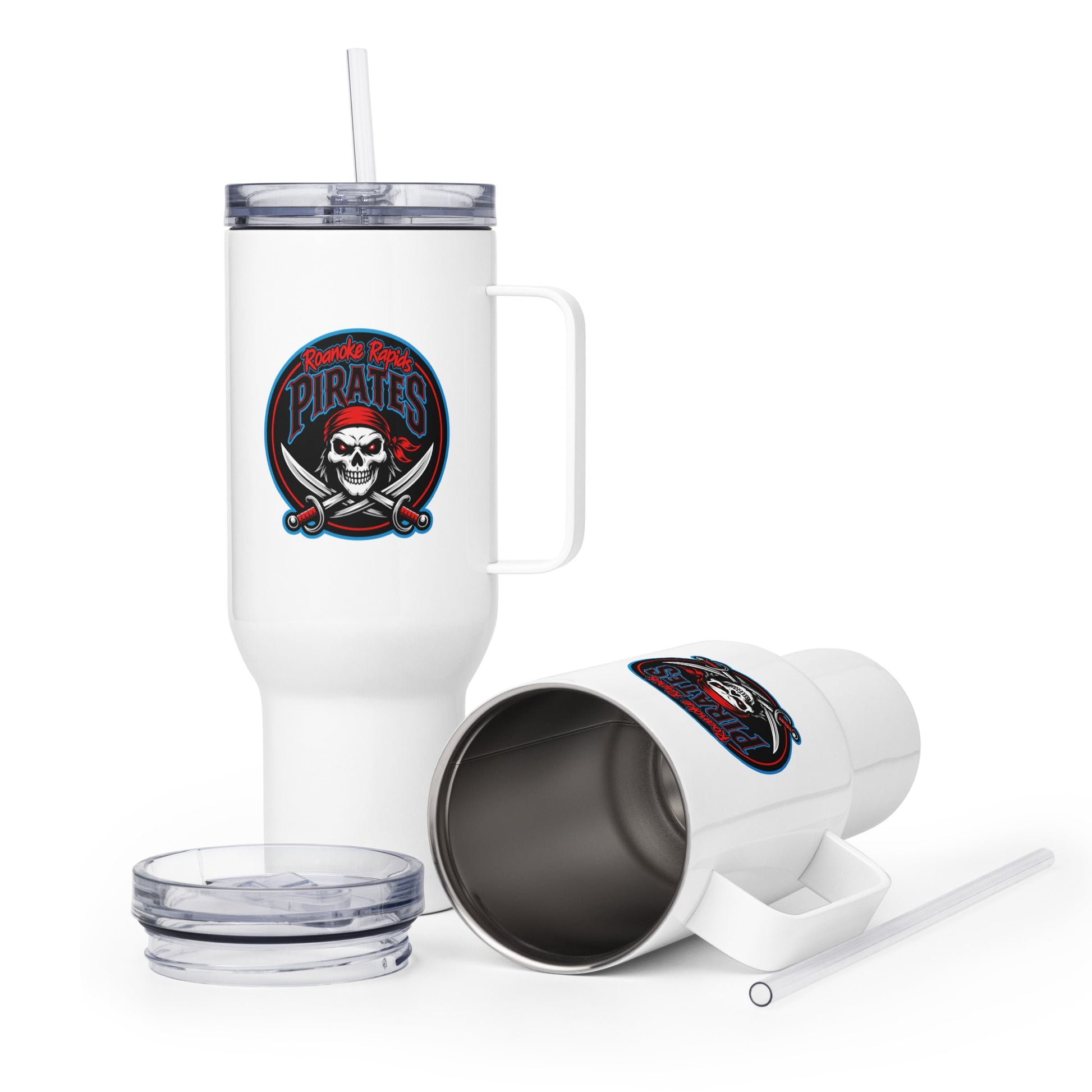 Travel Mug | Roanoke Rapids Pirates | Shield Logo