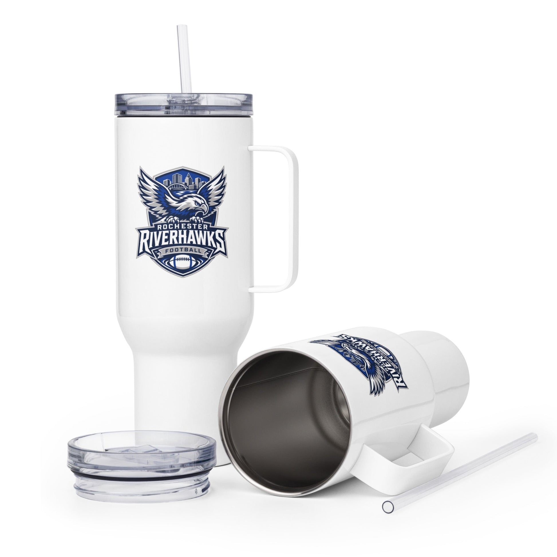 Travel Mug | Rochester Riverhawks | Shield Logo