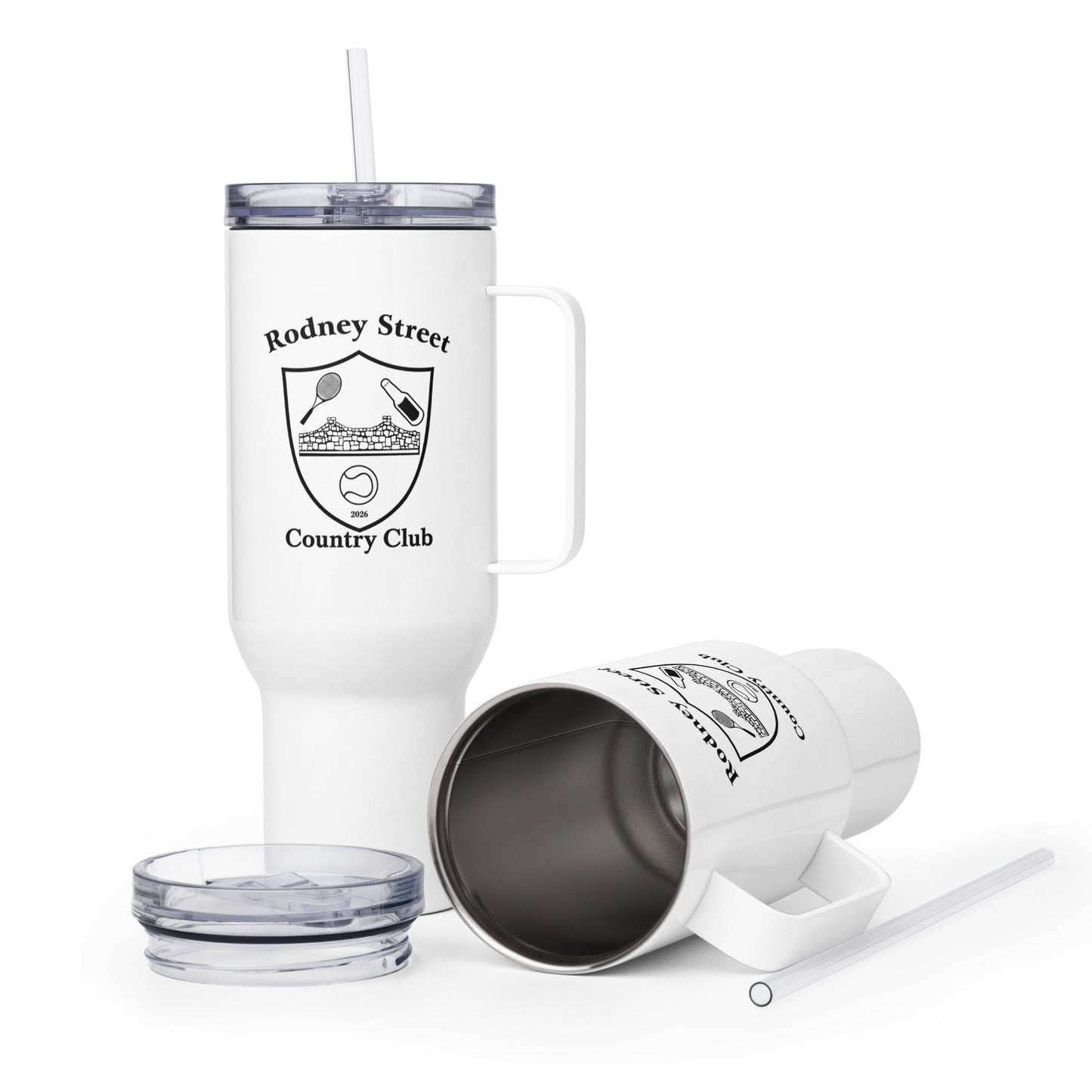 Travel Mug | Rodney Street CC Tennis | Alt Crest Logo