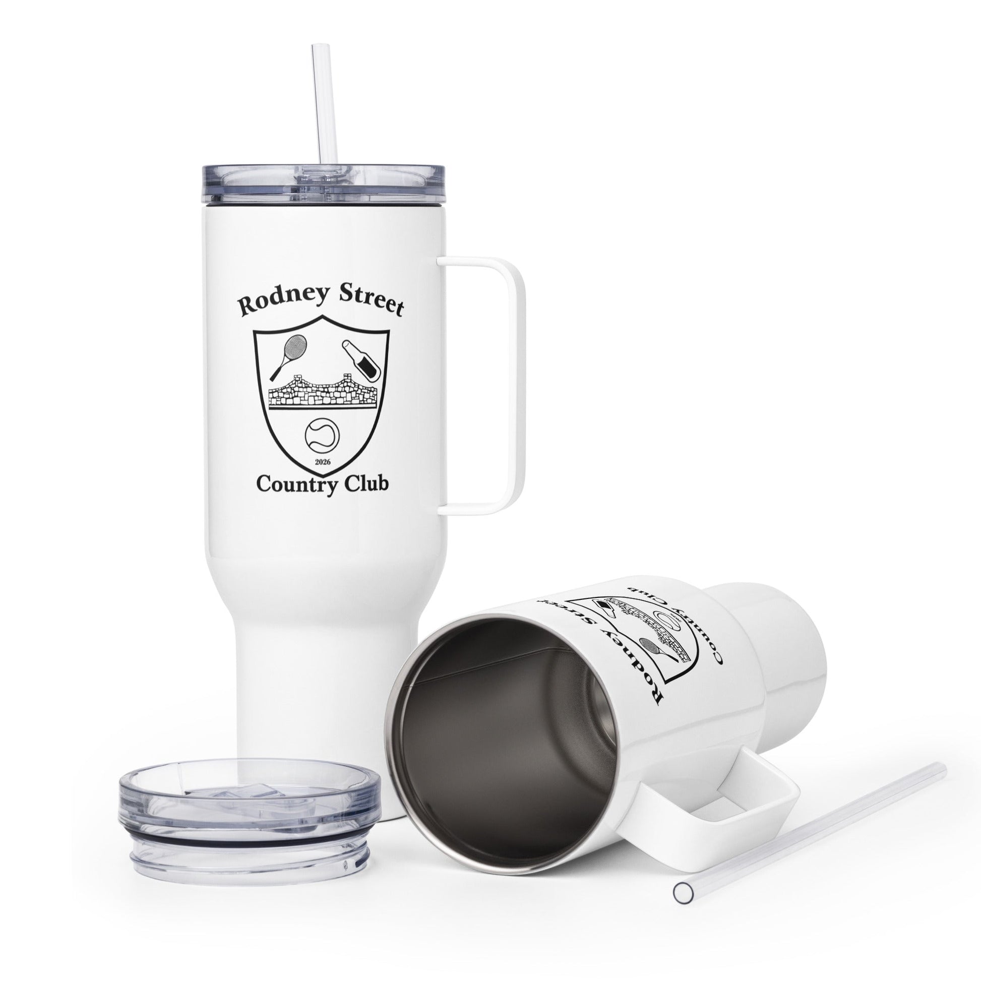 Travel Mug | Rodney Street CC Tennis | Alt Crest Logo