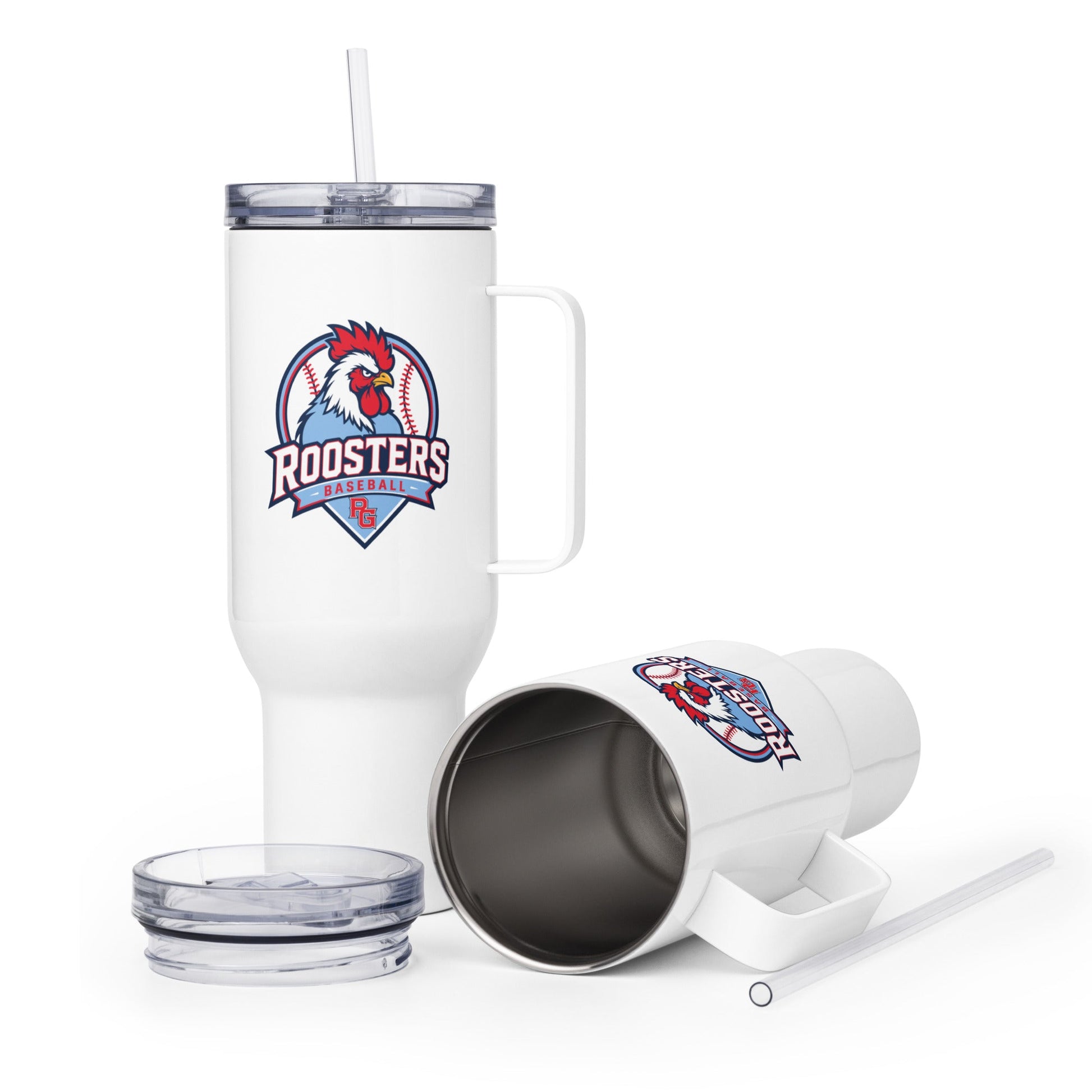 Travel Mug | Rooster Nation | Athletic Crest Logo