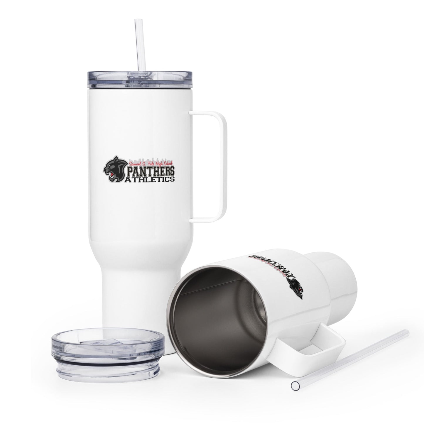 Travel Mug | Samuel Fels Football | Vanguard Logo