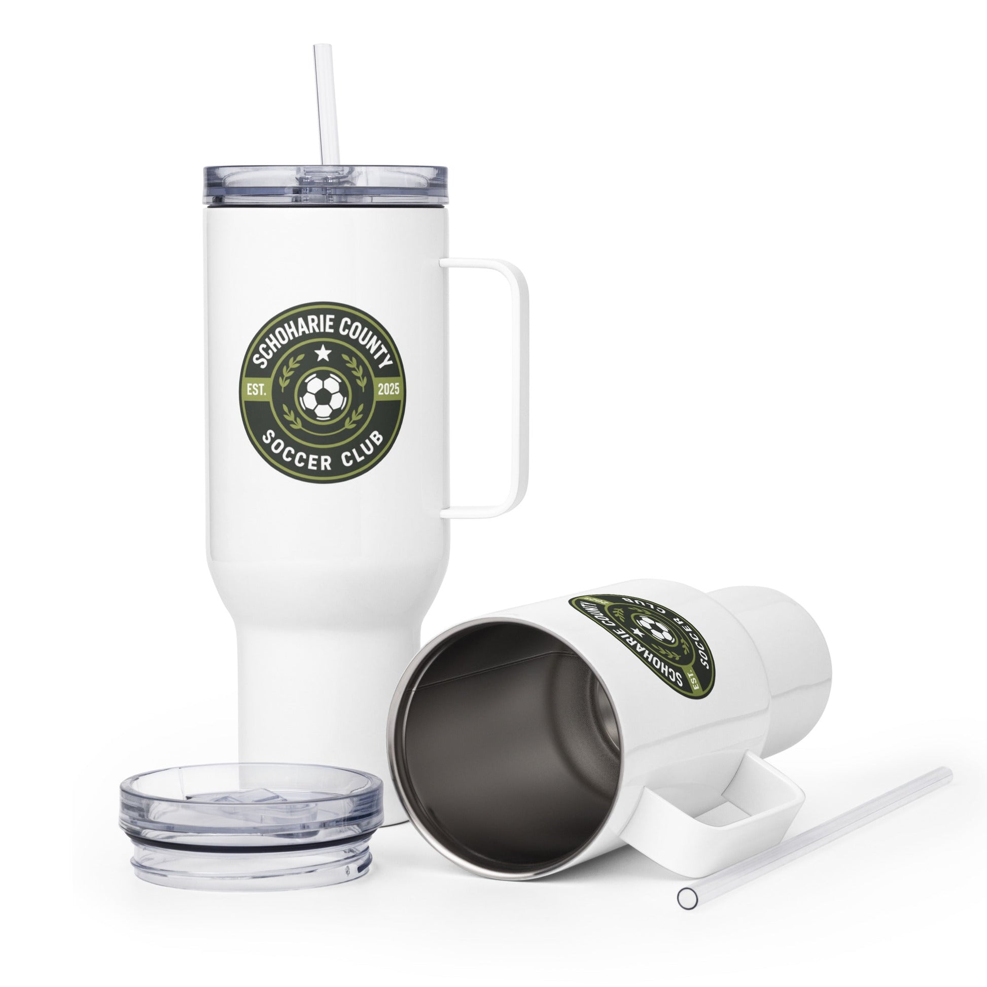 Travel Mug | Schoharie County Soccer Club | Badge Logo