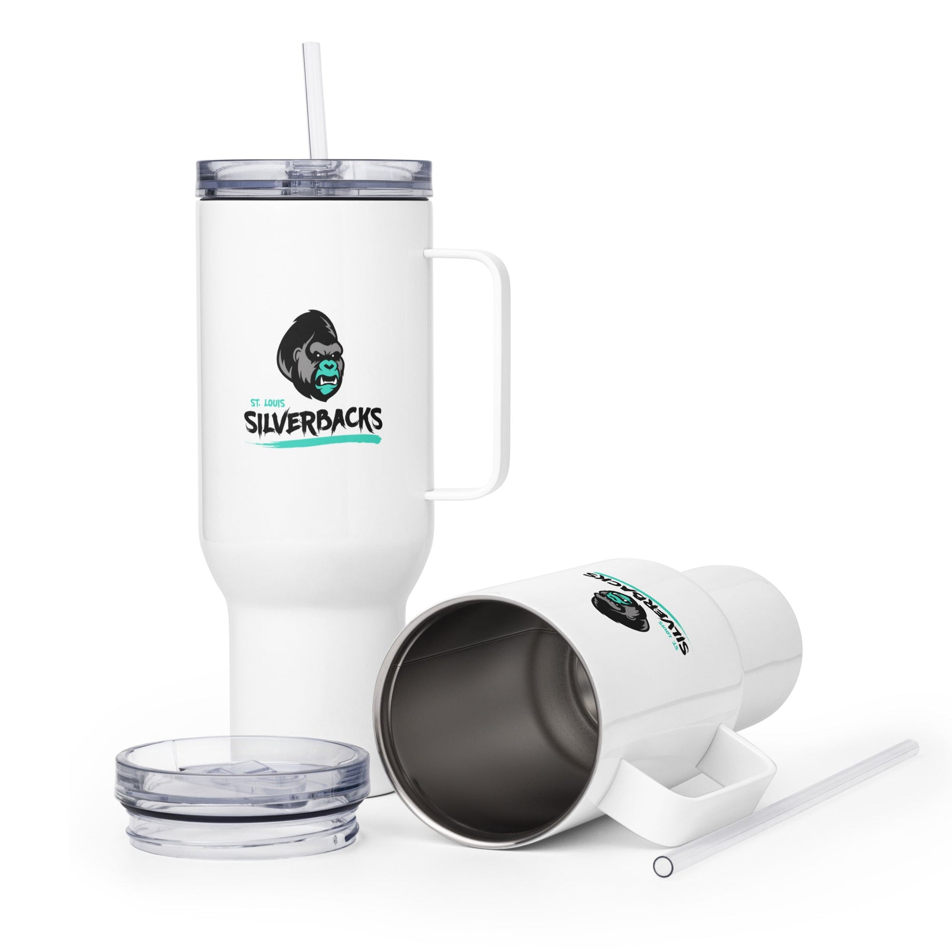Travel Mug | St. Louis Silverbacks Women’s Football Team | Mascot Logo