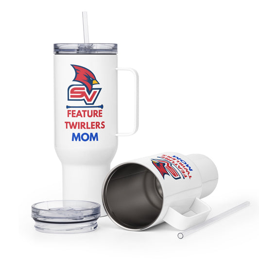 Travel Mug | SVSU Feature twirlers | Mom Logo