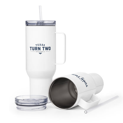 Travel Mug | Texas Turn Two Baseball | Modern Script Logo