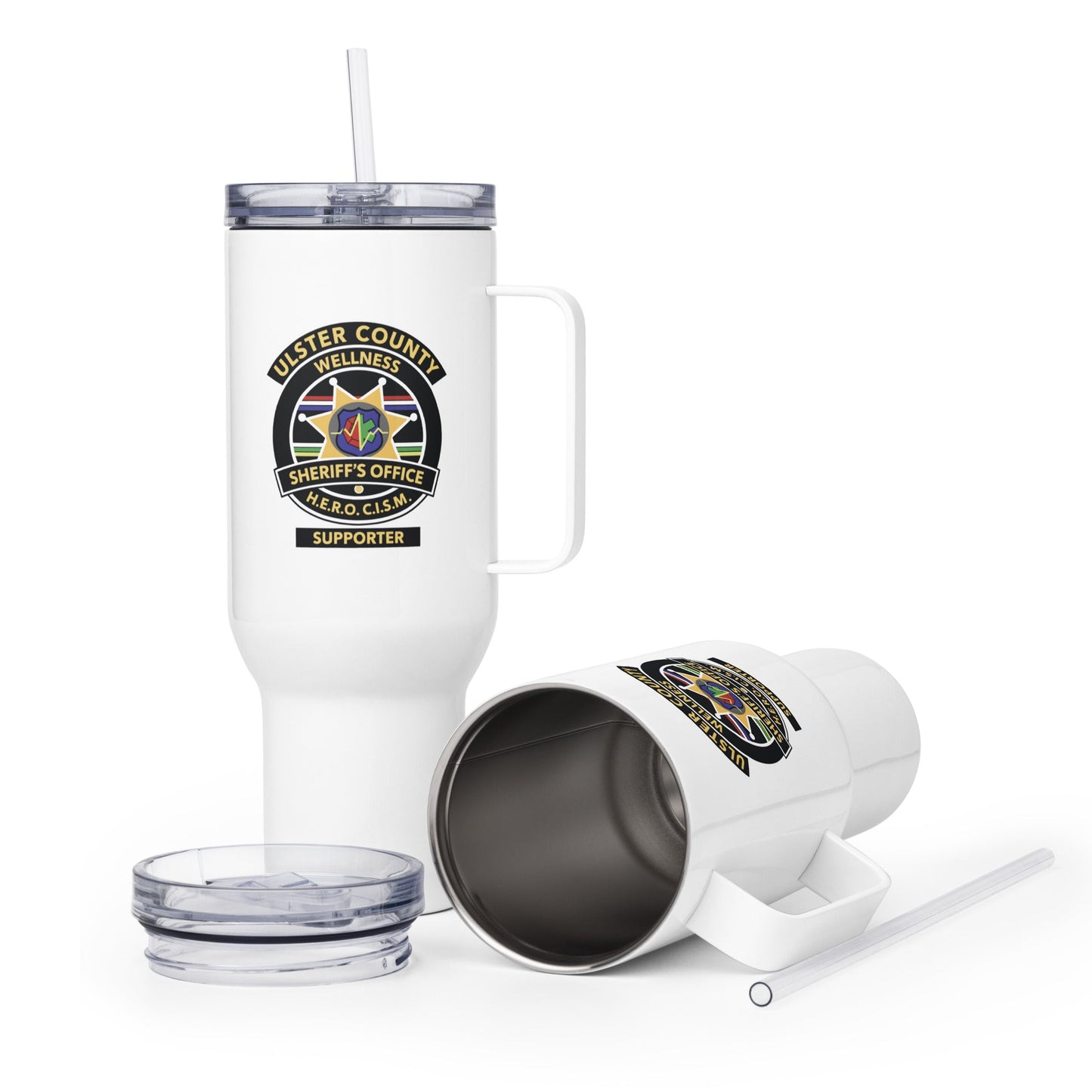 Travel Mug | Ulster County Sheriff's Office Wellness Division | Badge Logo