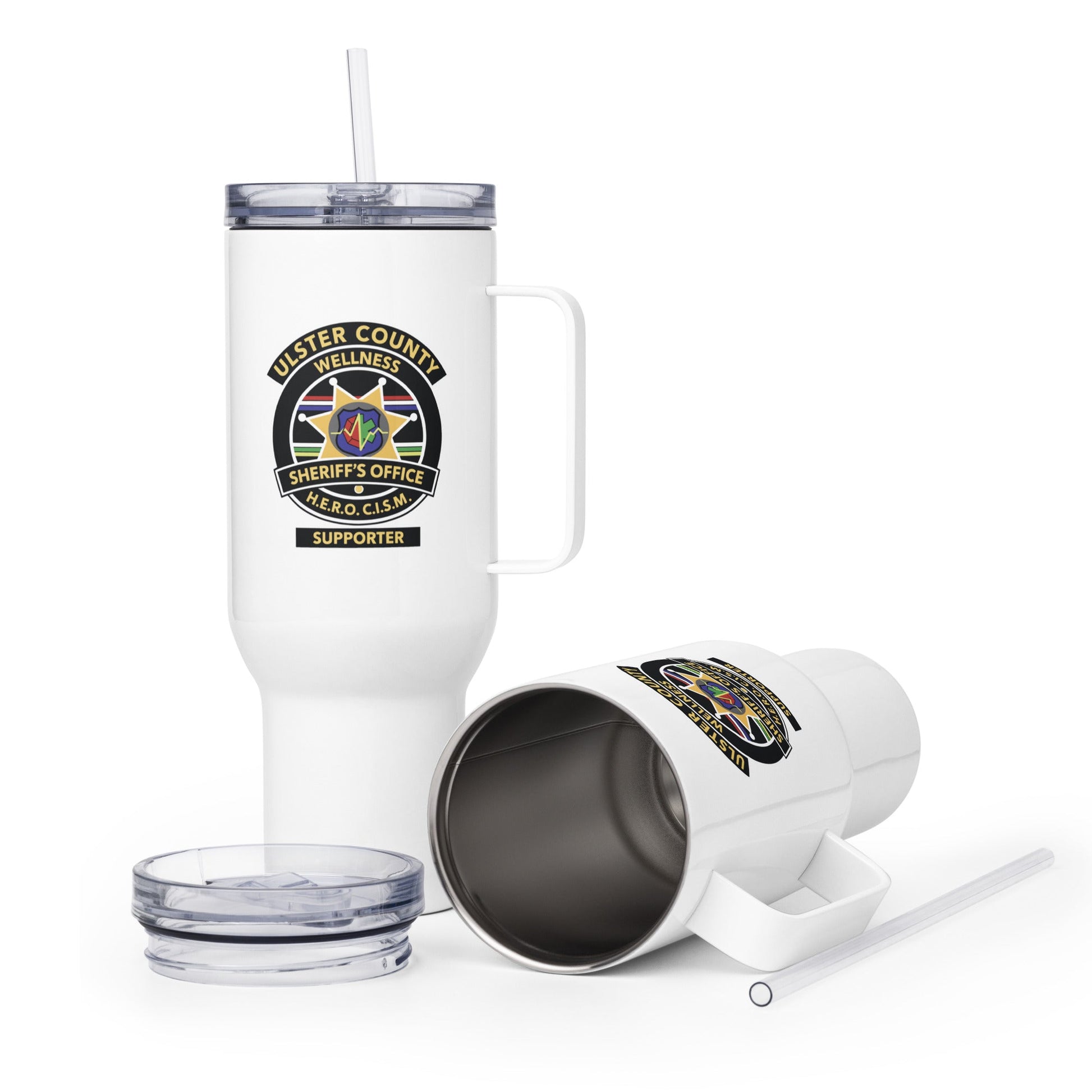 Travel Mug | Ulster County Sheriff's Office Wellness Division | Badge Logo