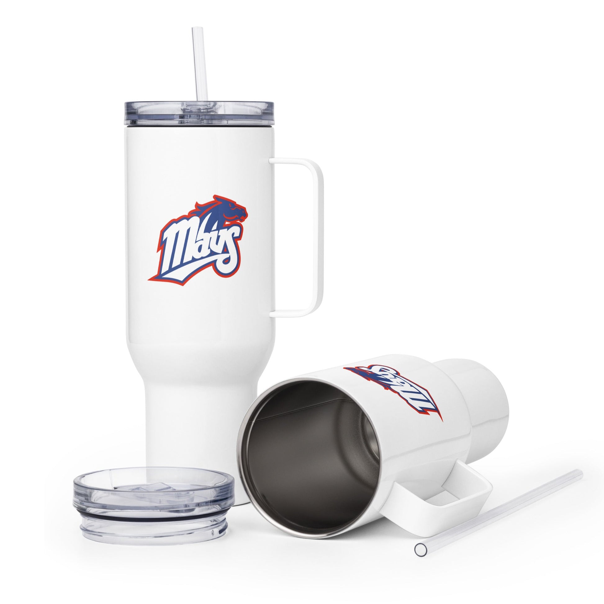 Travel Mug | Upper Makefield Mavs Fastpitch | Mavs Logo