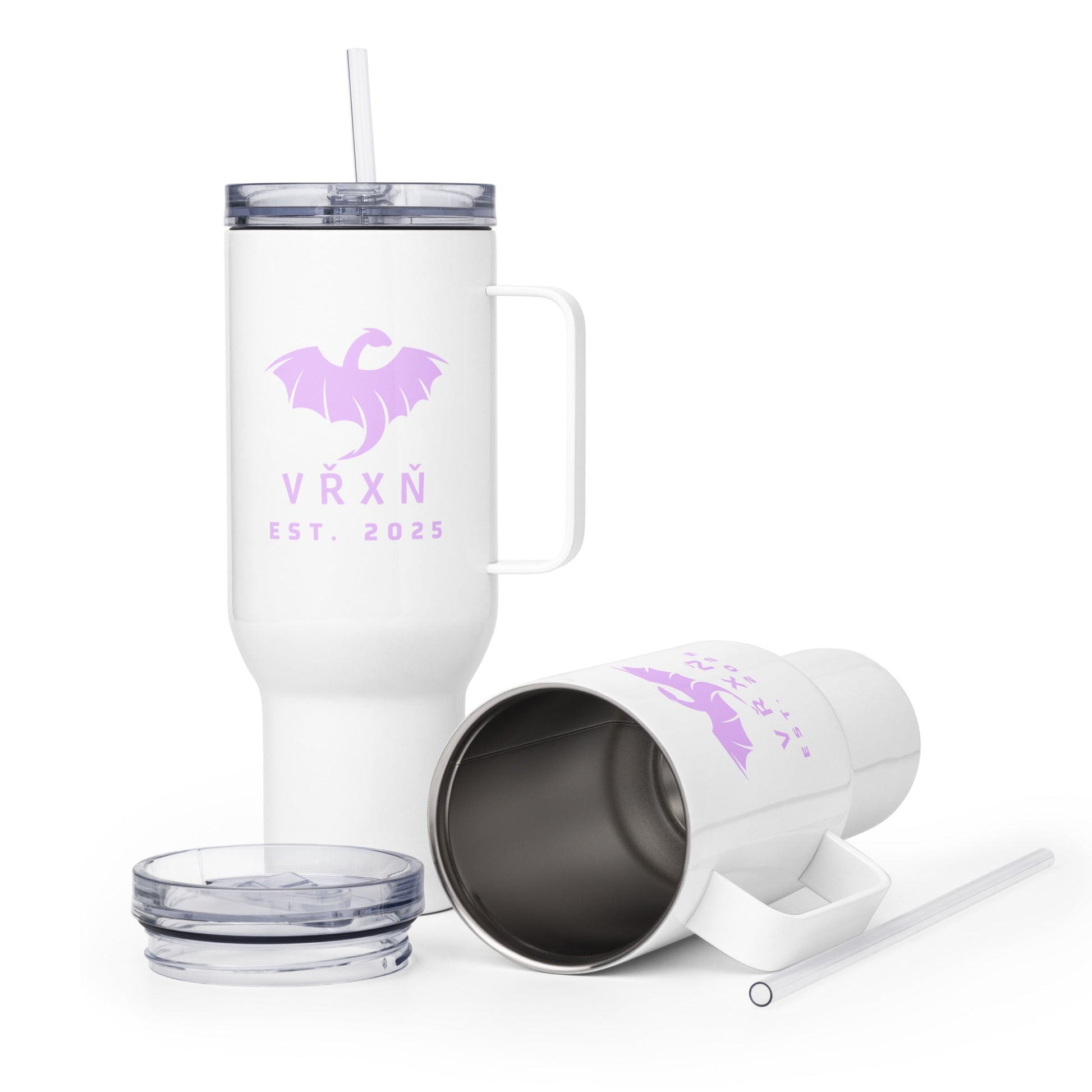 Travel Mug | VŘXŇ | Ancient Modern Logo