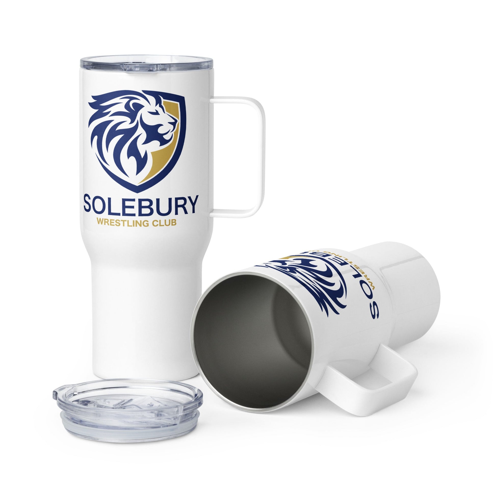Travel mug with a handle - Solebury Wrestling Club