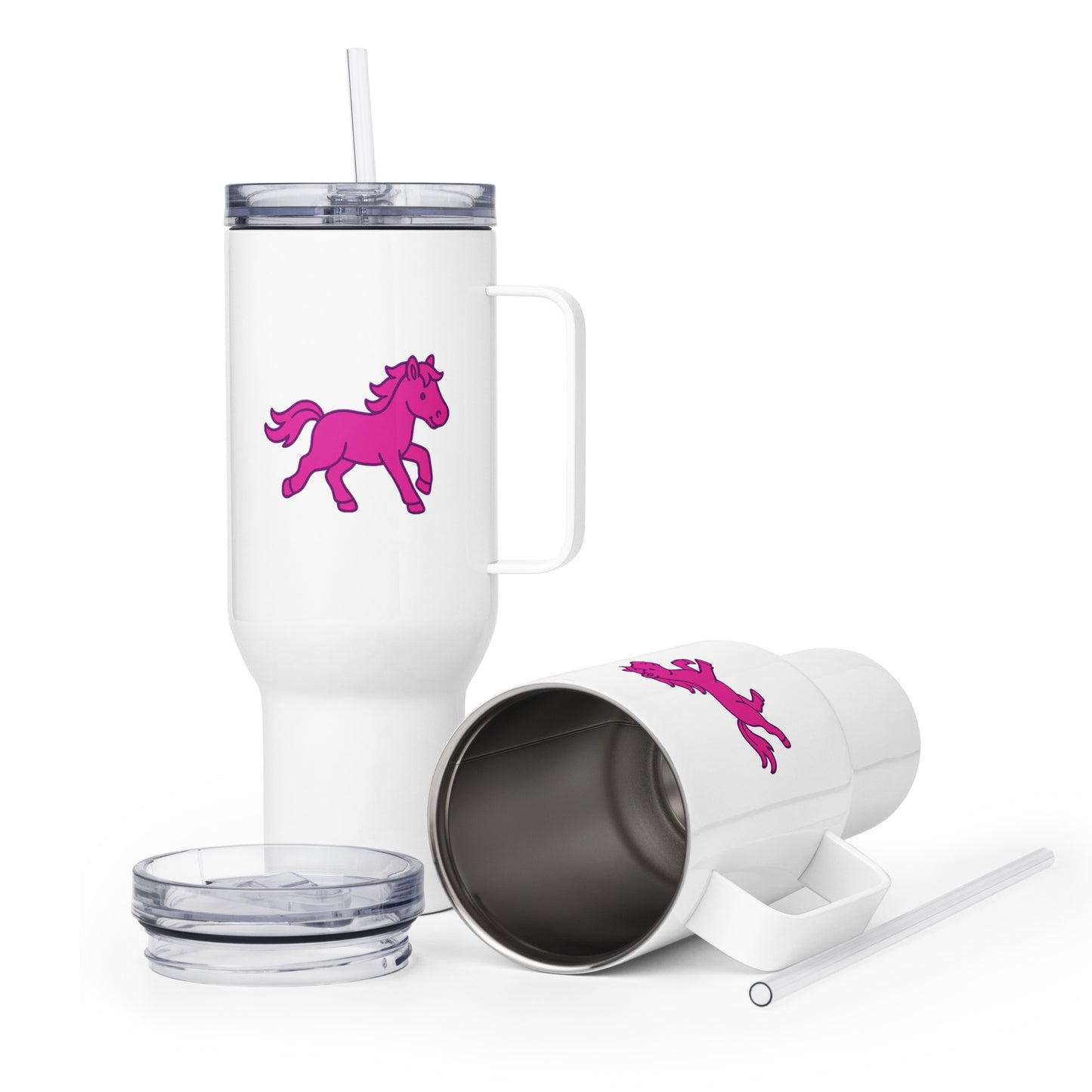Travel Mug | Pink Pony Athletic Club | Mascot Logo