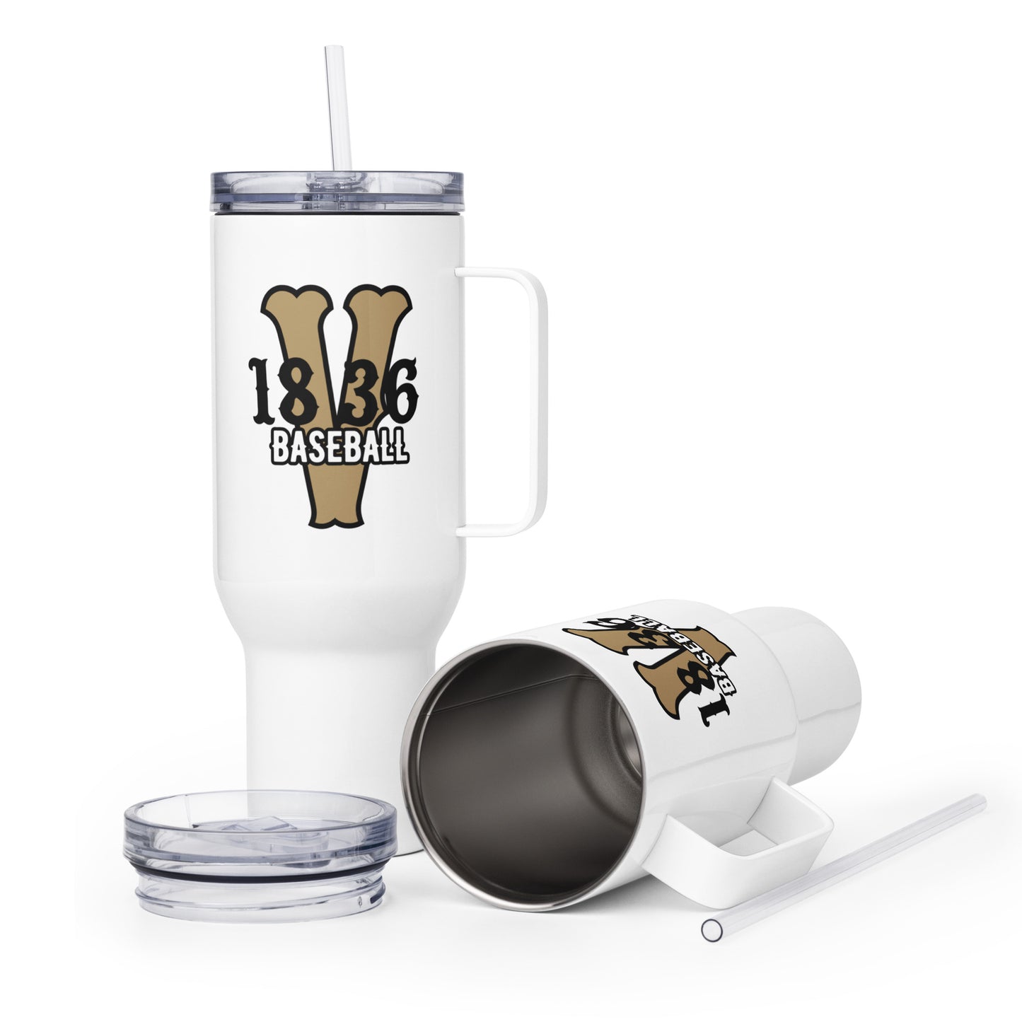 Travel Mug | 1836 Volunteers Baseball | Crest Logo
