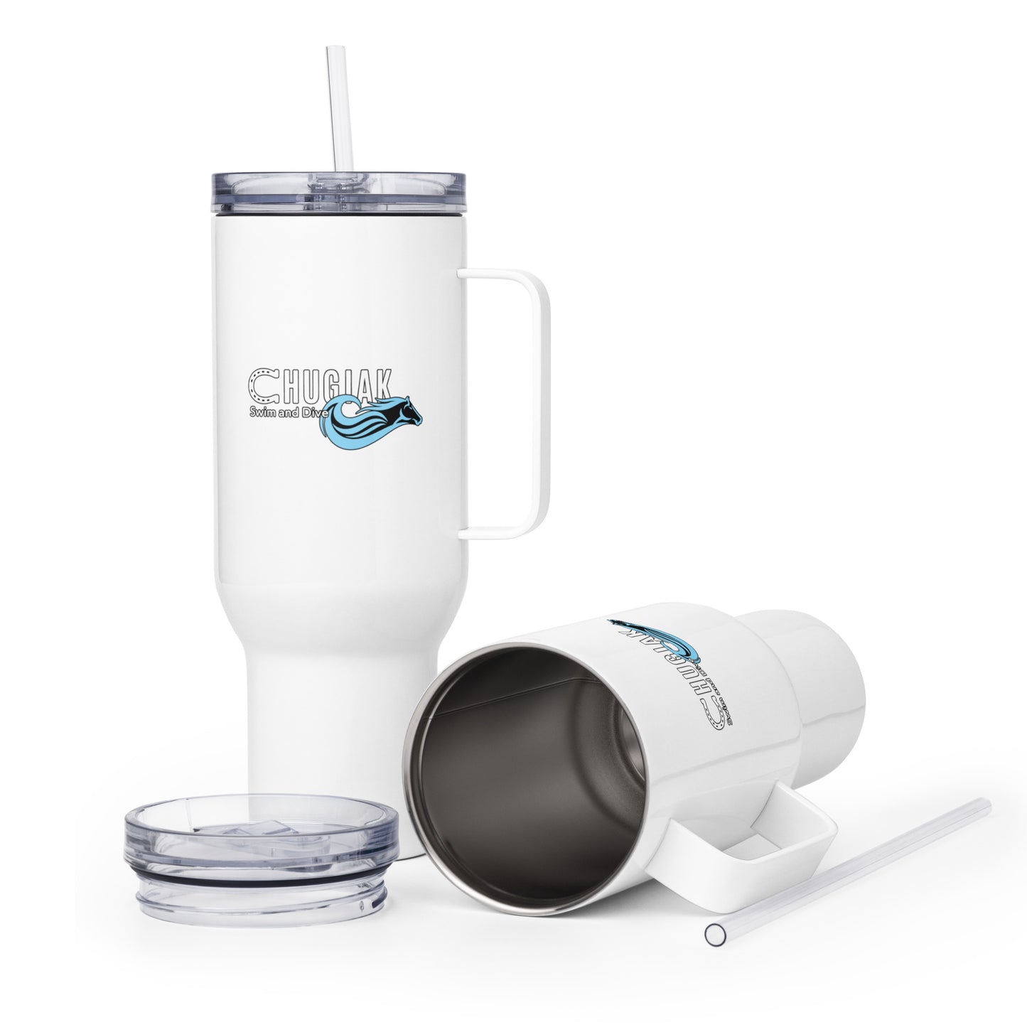 Travel Mug | Chugiak Mustang Swim & Dive | Emblem Logo
