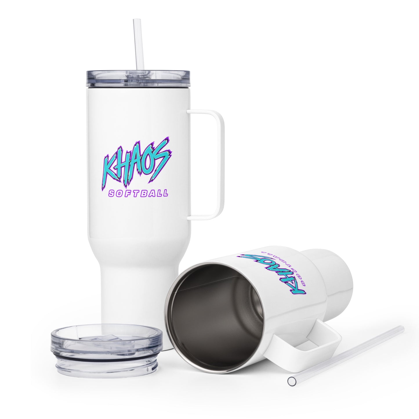 Travel Mug | Khaos Softball | Atlhetics Logo