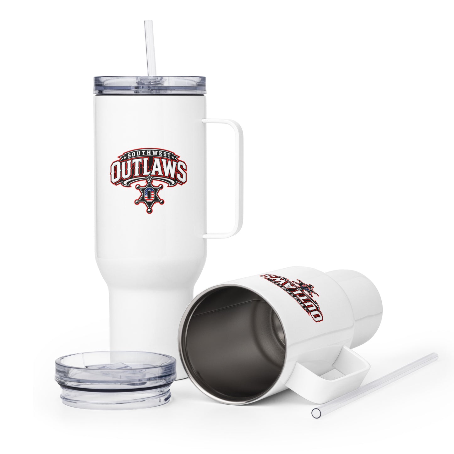 Travel Mug | Southwest Outlaws | Vanguard Logo