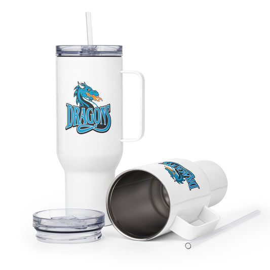 Travel Mug | International Studies Middle School Volleyball | Emblem Logo