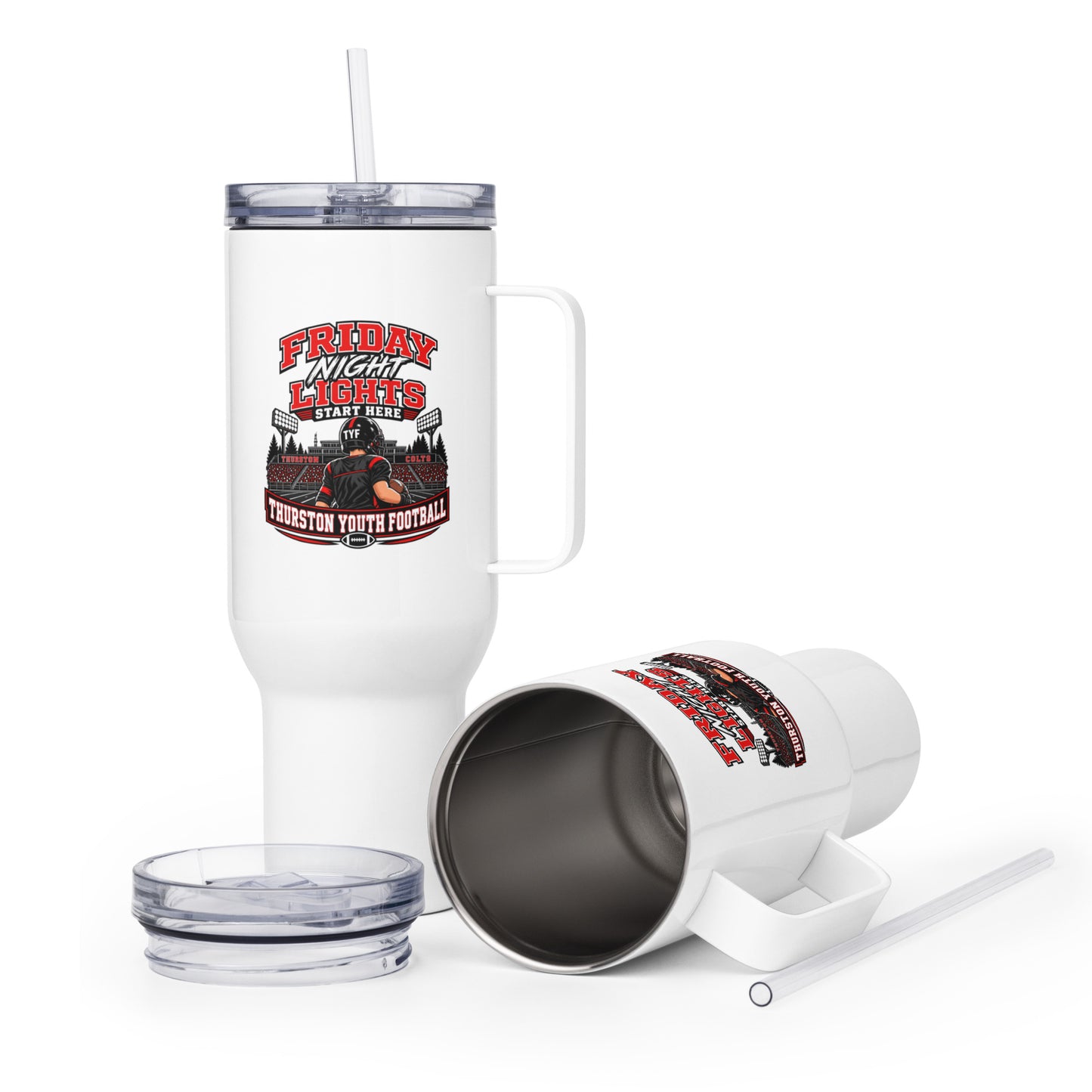 Travel Mug | Thurston Youth Football | Vanguard Logo
