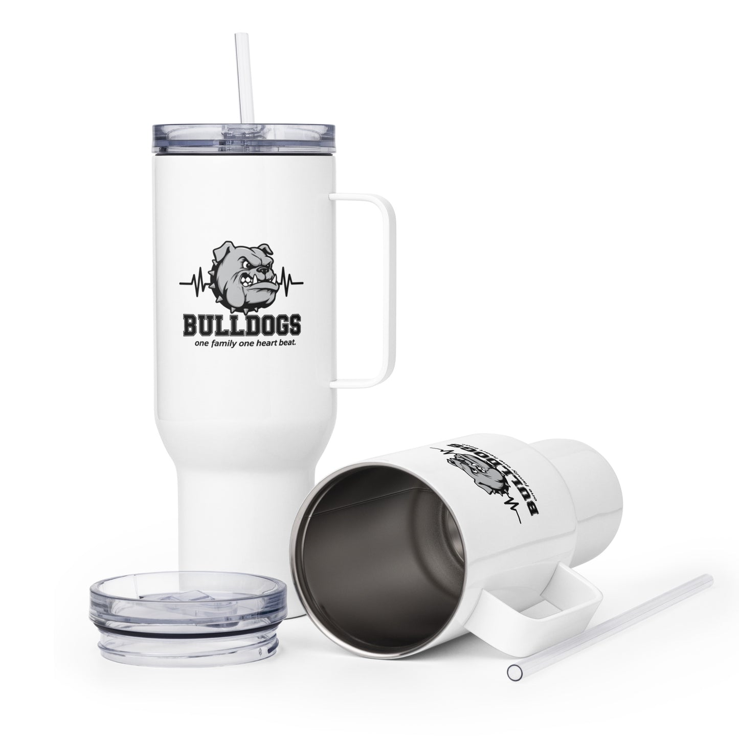 Travel Mug | Celina Recreational Football Black | Bulldogs Crest Logo