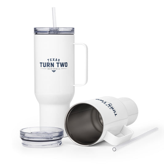 Travel Mug | Texas Turn Two Baseball | Modern Script Logo