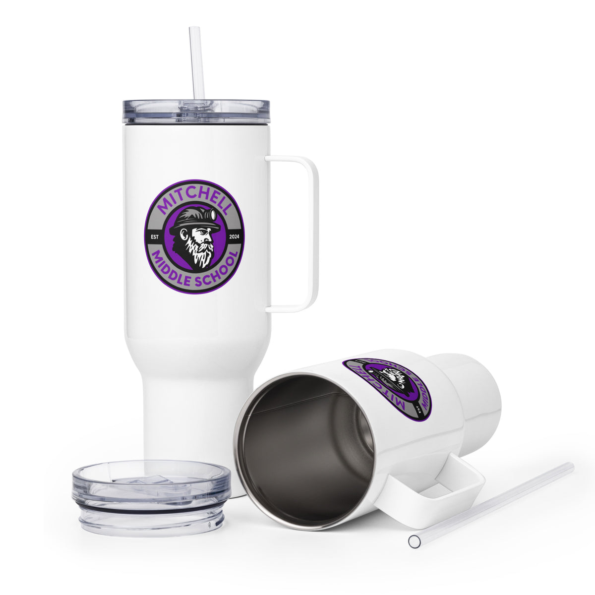 Travel Mug | Mitchell Middle School Softball | Badge Logo