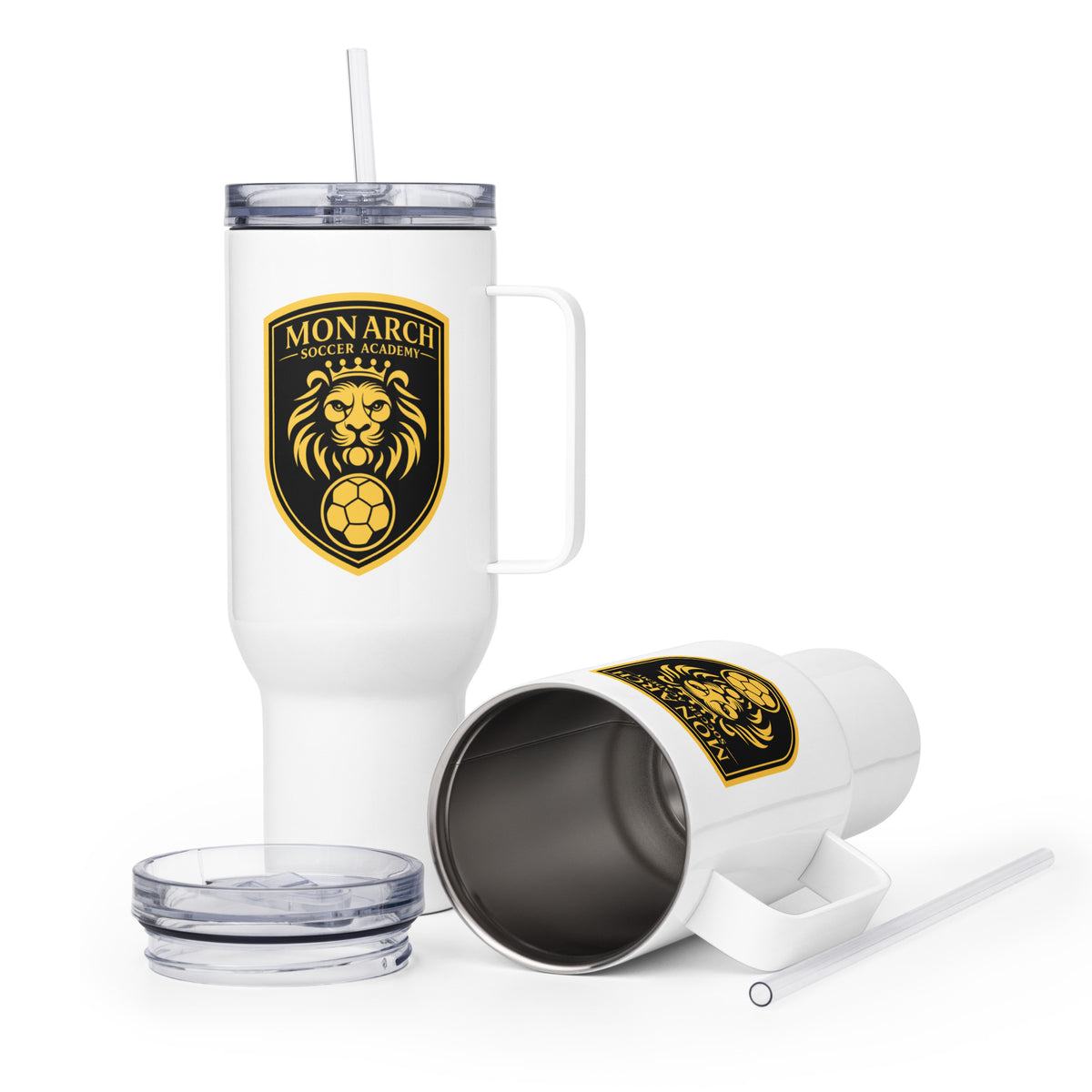 Travel Mug | Monarch Soccer Academy | Shield Logo